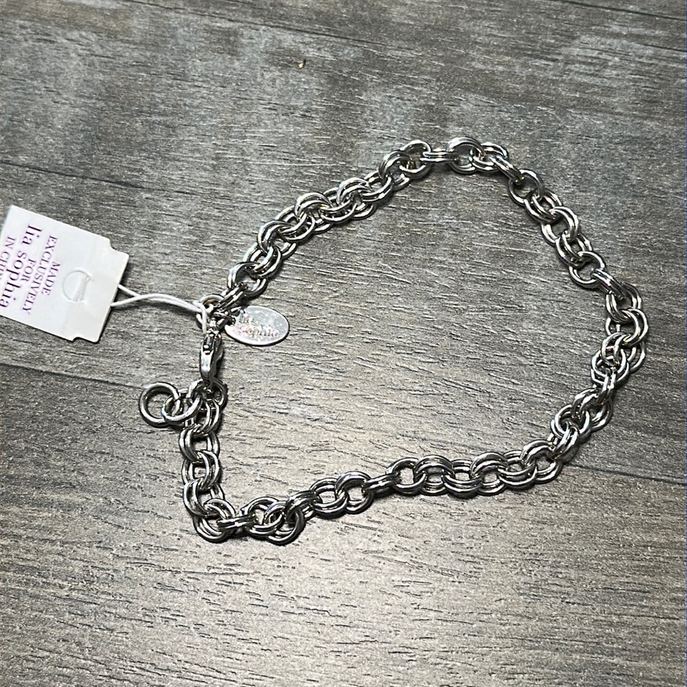 Lia sophia small link charm bracelet
